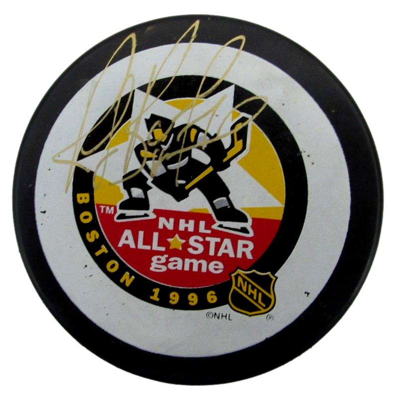 Ray Bourque HOF Signed/Auto Hockey Puck 1996 All-Star Game Bruins JSA 186360