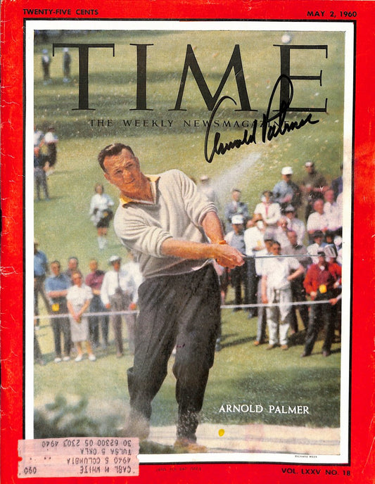 Arnold Palmer Autographed May 2, 1960 Time Magazine JSA 182045