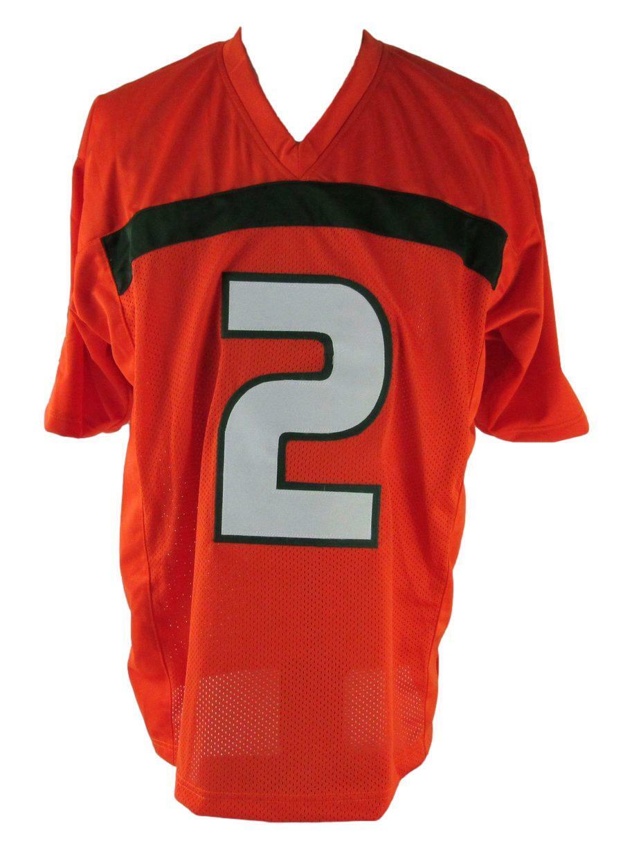 Willis McGahee Signed/Auto Univ of Miami Custom Football Jersey JSA 161113