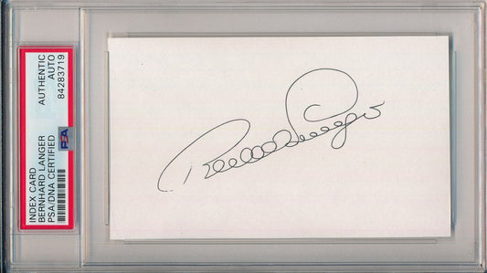 Bernhard Langer PGA Champ Signed/Autographed 3x5 Index Card PSA/DNA 157256