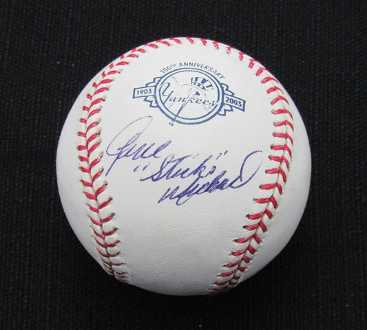 Gene Stick Micheal Signed/Auto Yankees 100th OML Baseball JSA  186736