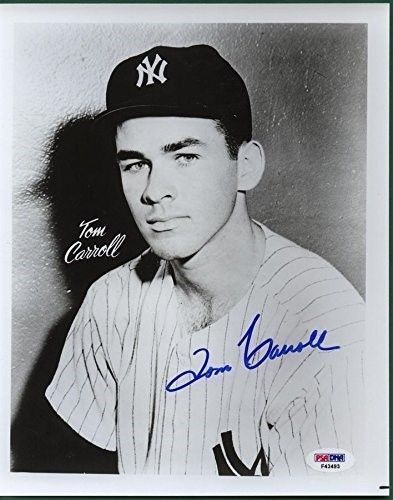 TOM CARROLL Yankees Signed 8x10 Photo PSA/DNA 132776