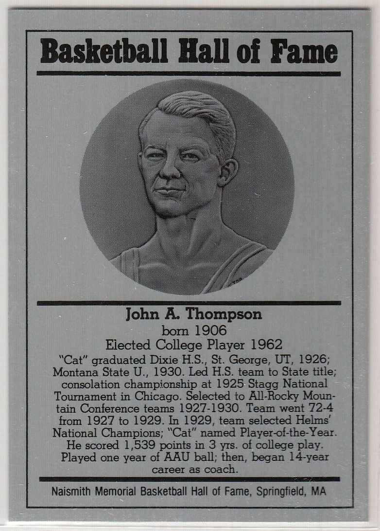 1986-2002 Basketball Hall of Fame Metallic JOHN A. THOMPSON Series 12 128791