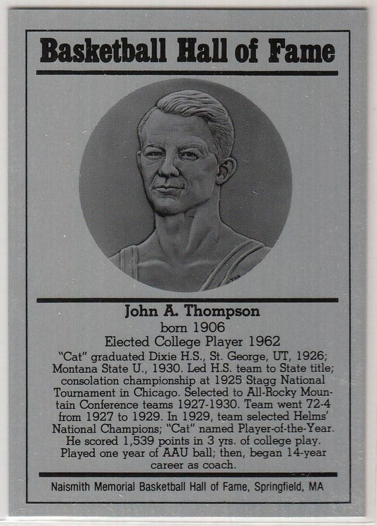 1986-2002 Basketball Hall of Fame Metallic JOHN A. THOMPSON Series 12 128791