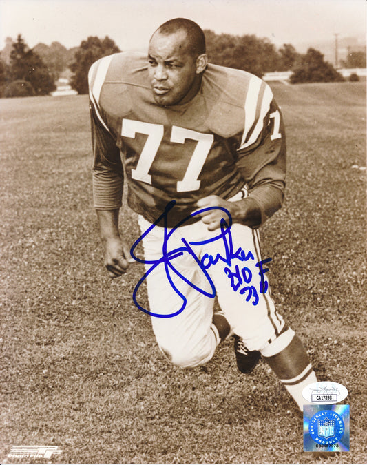 Jim Parker HOF Signed/Inscribed 8x10 Photo Baltimore Colts JSA 192961