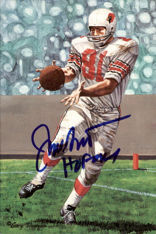 Jackie Smith HOF Autographed Goal Line Art GLAC Postcard St. Louis Cardinals JSA