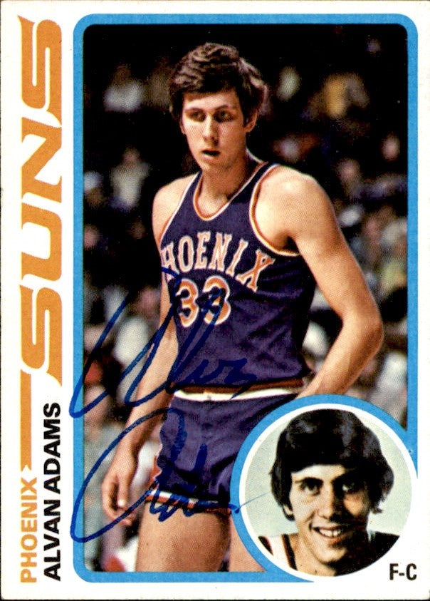 Alvan Adams Autographed 1978-79 TOPPS Basketball Card #77 Suns 182992