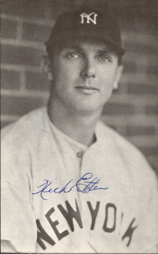 Nick Etten New York Yankees d. 1990 Signed/Auto 3x5  Photo 178216