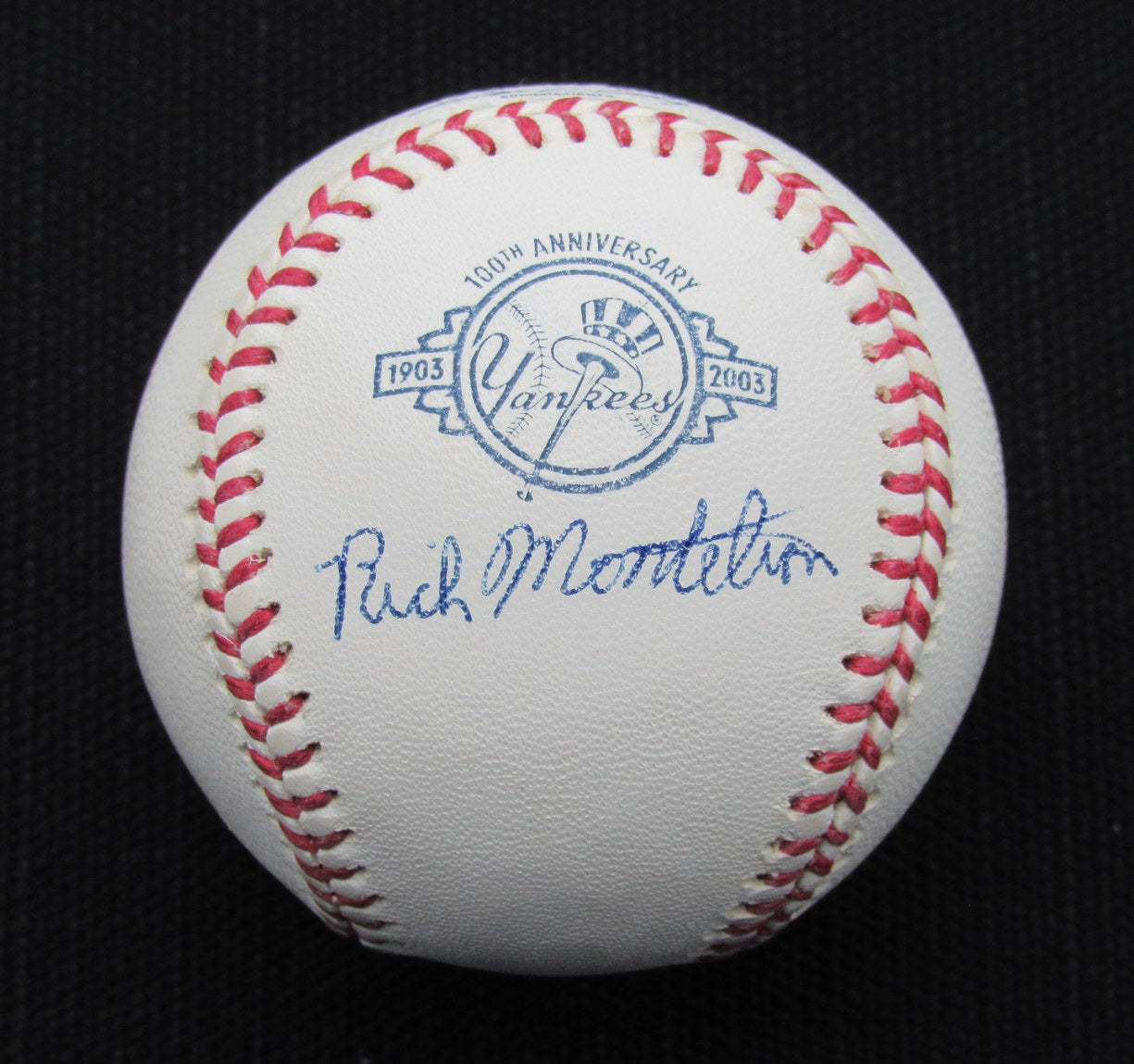 Rich Monteleone Signed/Auto Yankees 100th OML Baseball JSA 186694