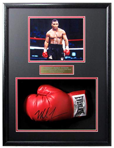 Mike Tyson Iron Mike Champ Signed/Auto Boxing Glove Shadow Box Framed JSA 154886