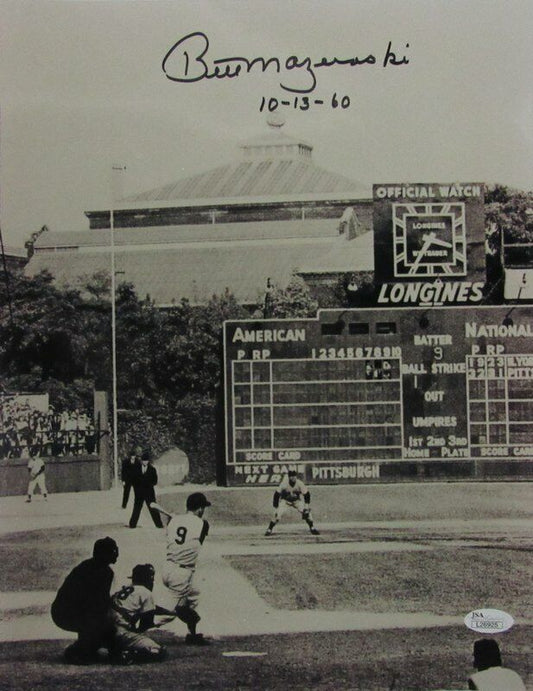 Bill Mazeroski Pittsburgh Pirates Signed 11x14 B/W Photo JSA 141509