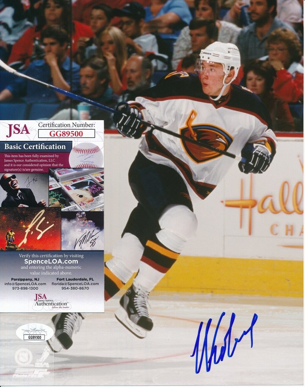 Ilya Kovalchuk Atlanta Thrashers Signed/Autographed 8x10 Photo JSA 149838