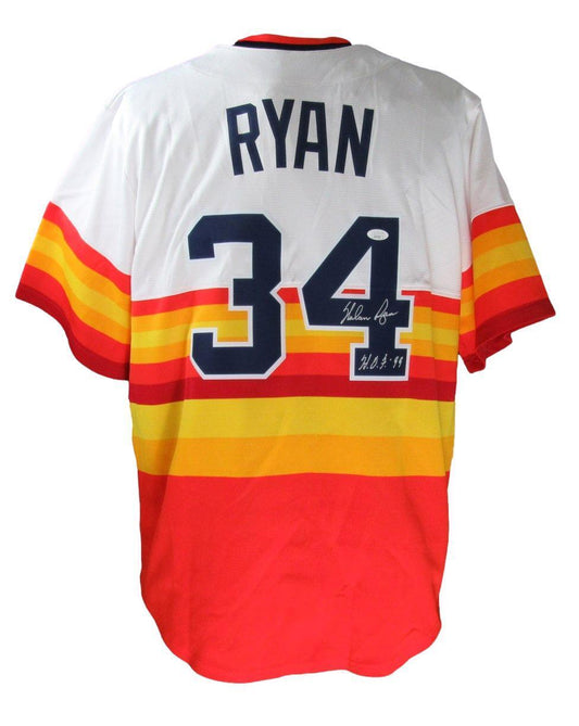 Nolan Ryan HOF Autographed Nike Baseball Jersey Houston Astros JSA