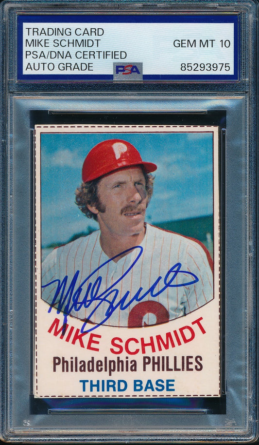 1977 Hostess Mike Schmidt Phillies Card #43 Signed PSA/DNA GEM MINT 10 190442