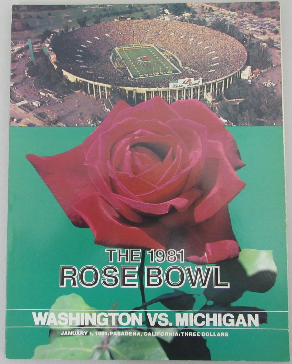 January 1, 1981 Rose Bowl Washington vs. Michigan Football Game Program 192923