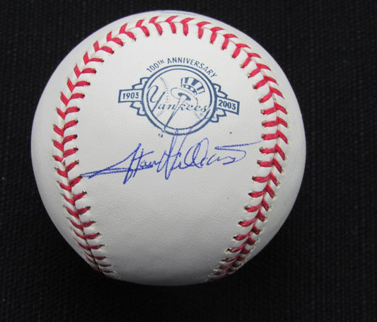 Stan Williams Signed/Auto Yankees 100th OML Baseball MAB 187088
