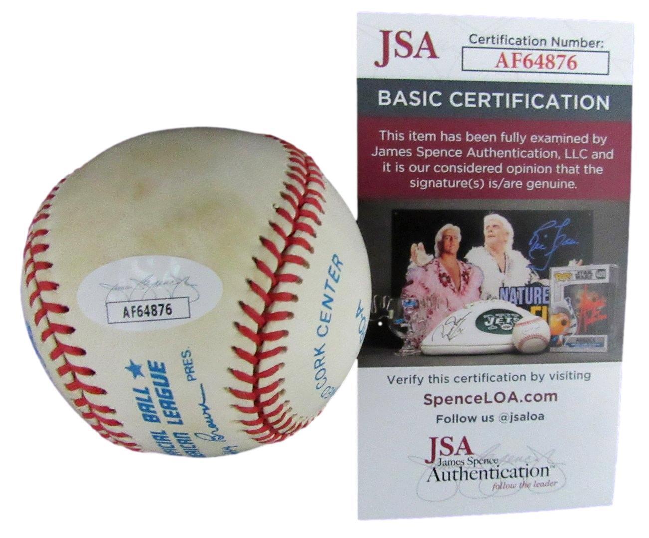 Allie Reynolds Autographed/Inscribed OAL Baseball No Hitter Yankees JSA