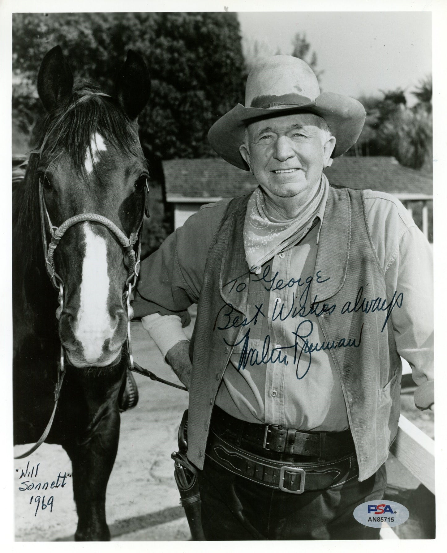 Walter Brennan Signed/Inscribed 8x10 B/W Photo "Real McCoys" PSA/DNA 192069