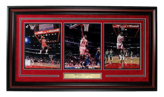 Michael Jordan #45 Comeback Bulls Signed 8x10 Photo Collage Framed UDA 165881