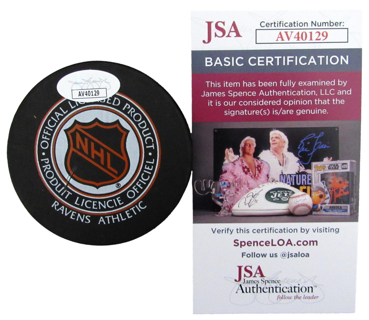 Bernie Parent HOF Signed/Inscribed Philadelphia Flyers Hockey Puck JSA 188444