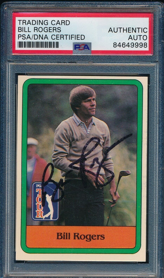 1981 DONRUSS PGA Bill Rogers #23 Authentic Card Signed PSA/DNA 176006