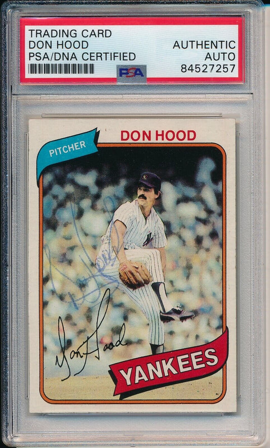 Don Hood Yankees Signed/Autographed 1980 TOPPS Card #89 PSA/DNA 166416