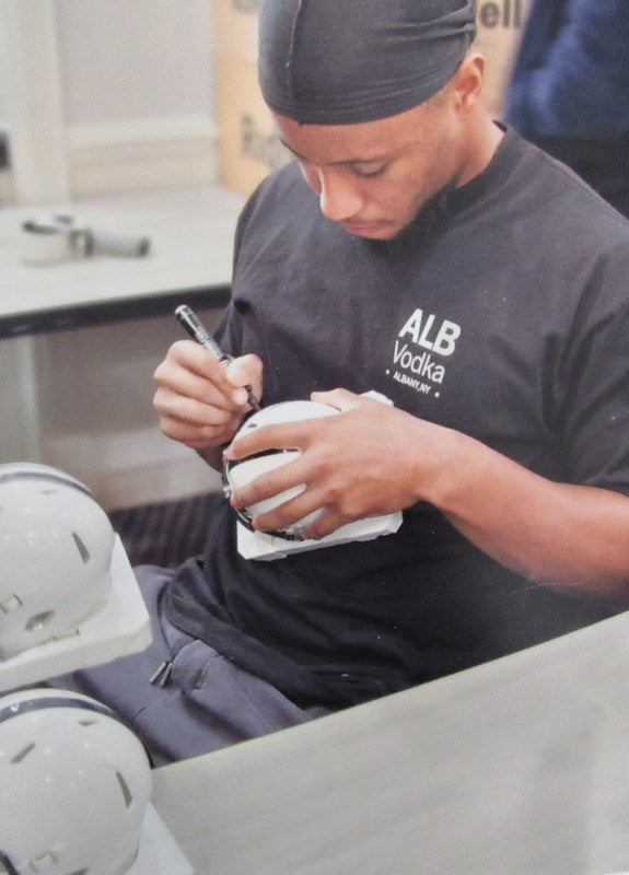 Saquon Barkley Autographed Mini Football Helmet Penn State PSA/DNA 183535