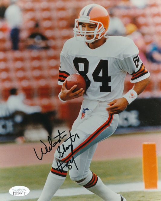 Webster Slaughter Autographed 8x10 Photo Cleveland Browns JSA