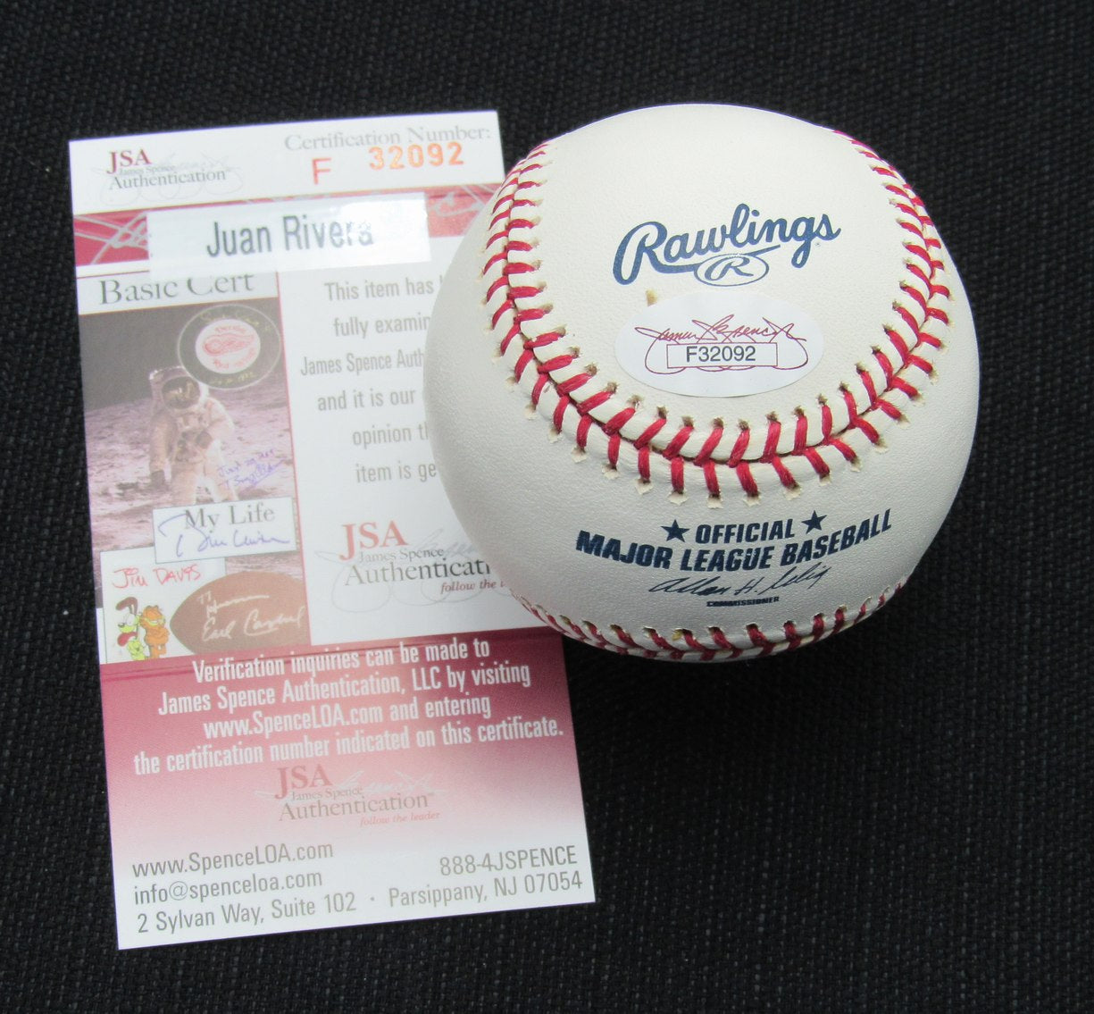 Juan Rivera Signed/Auto Yankees 100th OML Baseball JSA  186727