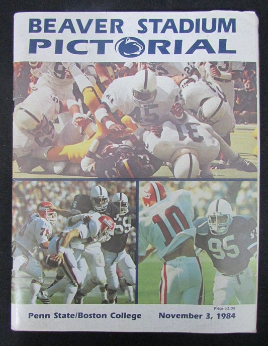 Penn State Beaver Stadium Pictorial Football Program 1984 vs Boston College 336