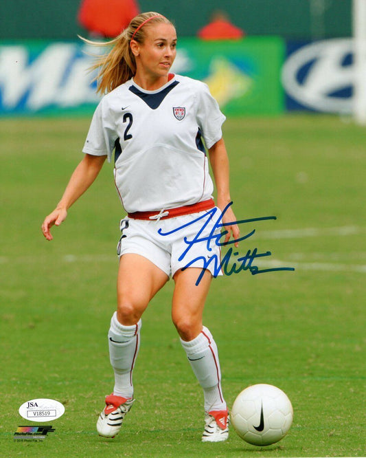 Heather Mitts USWNT Autographed/Signed Color 8x10 Photo jSA 136725