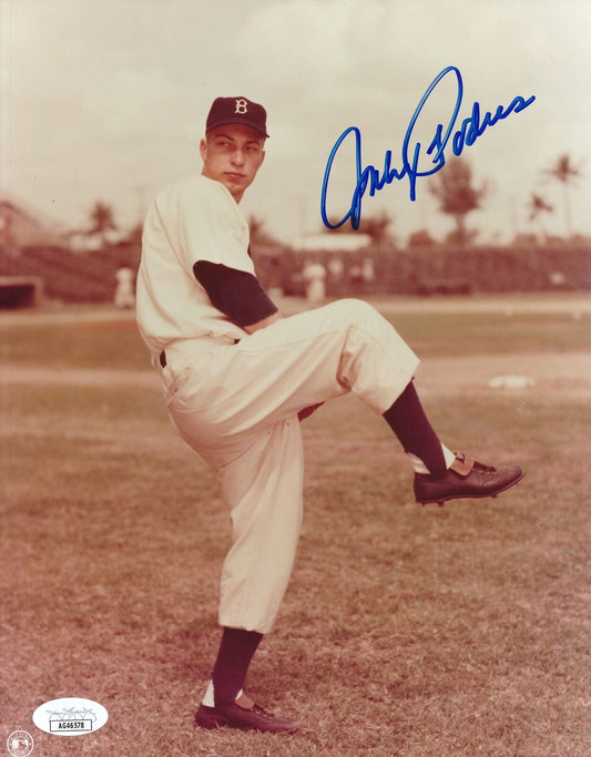 Johnny Podres Autographed 8x10 Photo Brooklyn Dodgers JSA