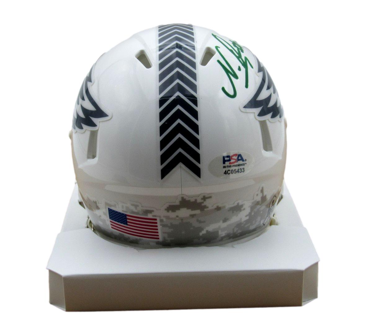 Nakobe Dean Signed Eagles 2024 Salute to Service Mini Helmet PSA/DNA 193056