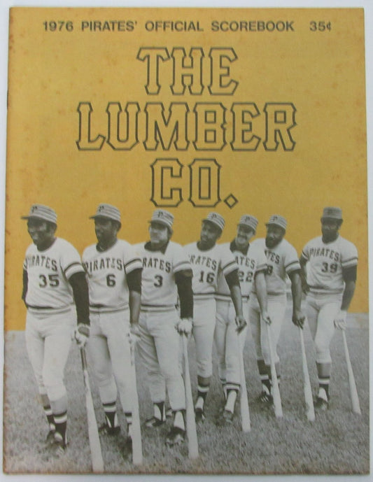 1976 Pittsburgh Pirates vs. Astros Official Scorebook The Lumber Co. 153279