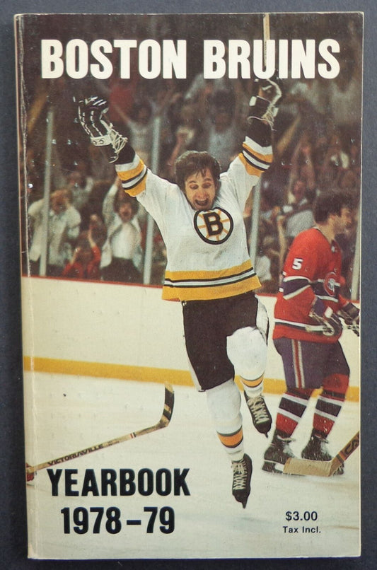 1978-79 Boston Bruins Media/Press Guide Bob Schmautz on the Cover 178001