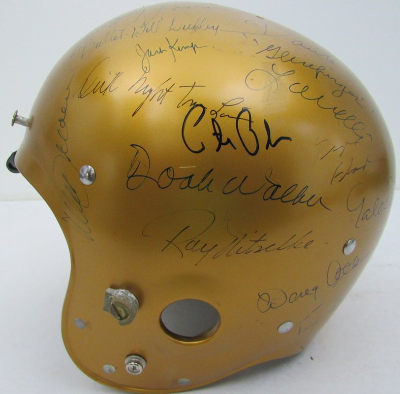 Wilson TK RK Full Size Suspension Helmet Signed By 34 HOFers & Greats JSA 131558