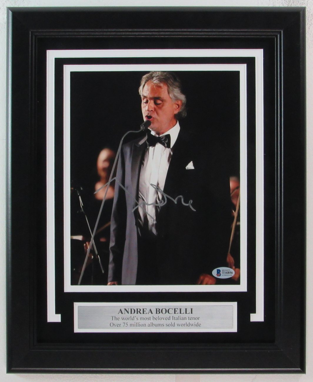 Andrea Bocelli Signed/Autographed Framed 8x10 Photo Beckett 188620