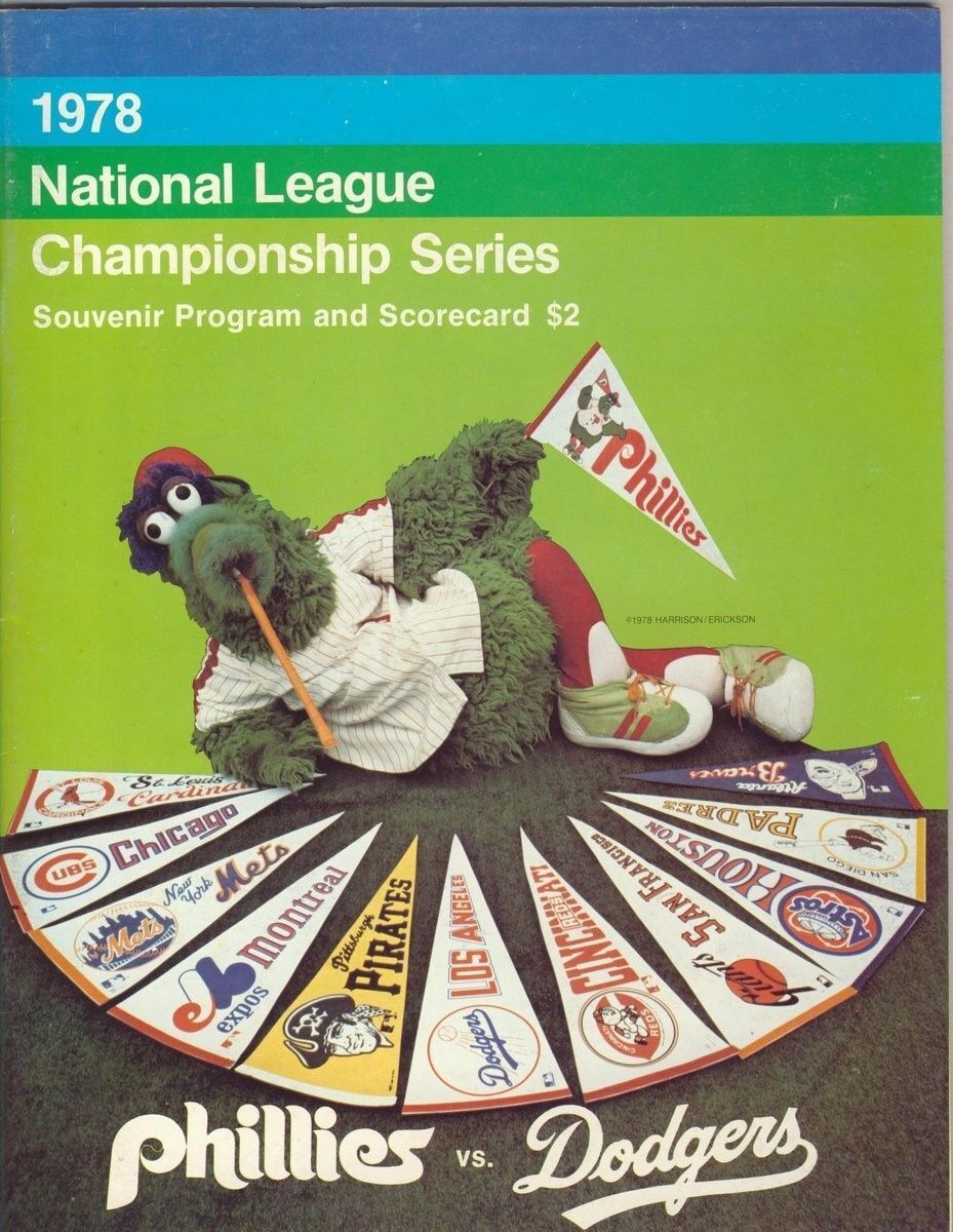 1978 NCLS Phillies V. Dodgers Official Baseball Program 128952