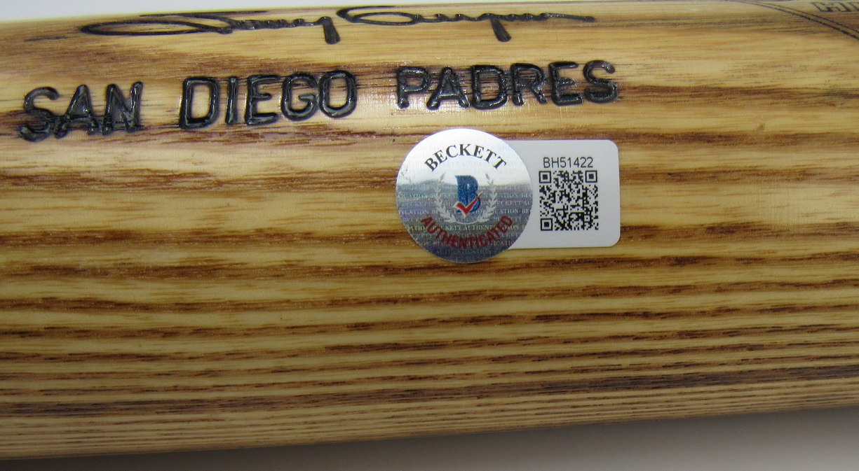 Tony Gwynn HOF Signed Louisville Slugger Bat with Stats Padres Beckett 190492