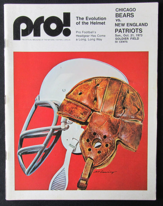 1973 Chicago Bears vs. New England Patriots Football Game Program 176266