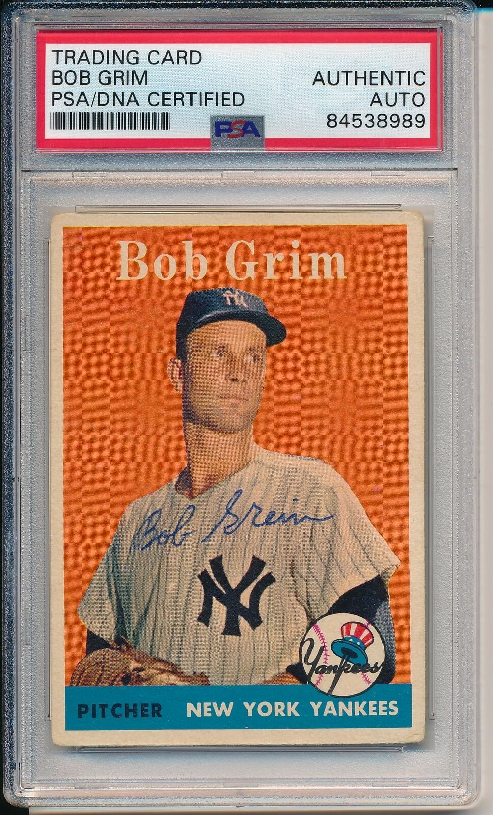 Bob Grim Yankees Signed/Autographed 1958 TOPPS Card #224 PSA/DNA 166713