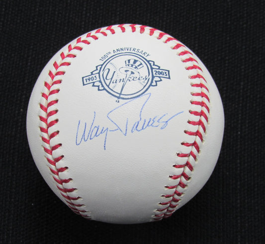 Wayne Tolleson Signed/Auto Yankees 100th OML Baseball MAB 187071