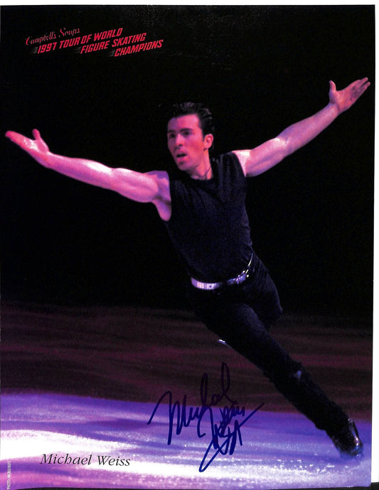 Michael Weiss 1997 World Figure Skating Champions Tour Signed 8x10 Photo 170784