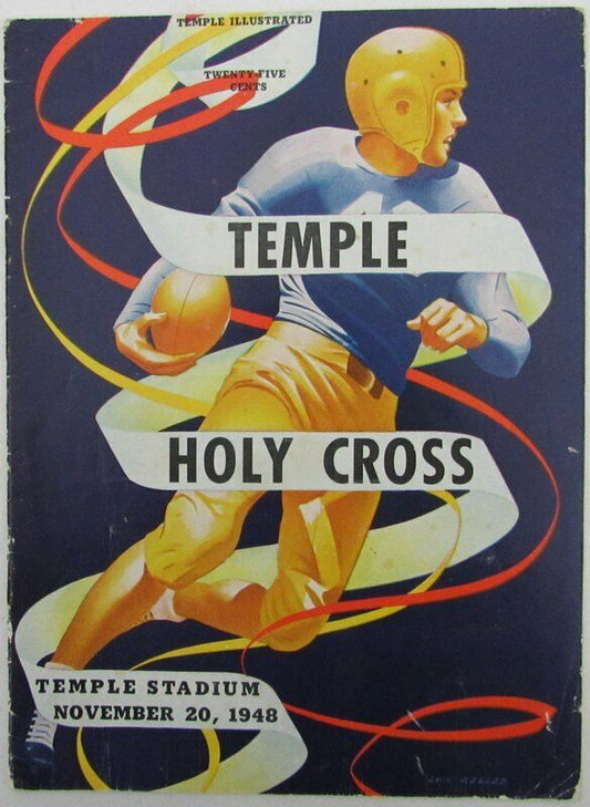 1948 Temple vs. Holy Cross College Football Program 143574