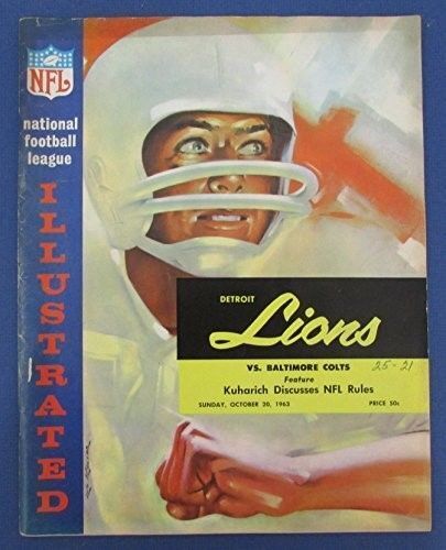 Colts vs. Lions 1963 NFL Illustrated Program/Magazine 125494