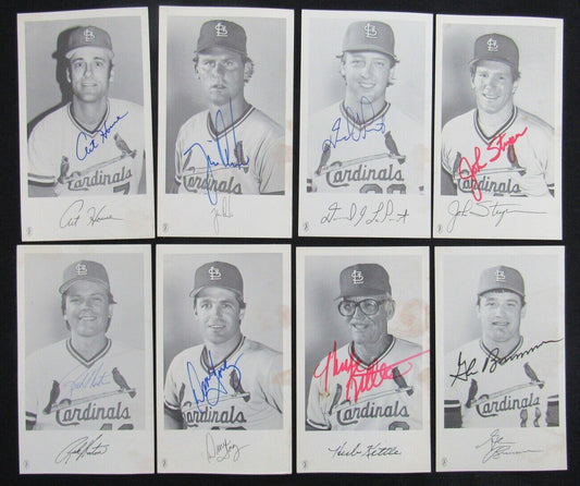 Lot of 8 St. Louis Cardinals Auto/Signed 3x5 Team  Photos incl.LaPointe 150671