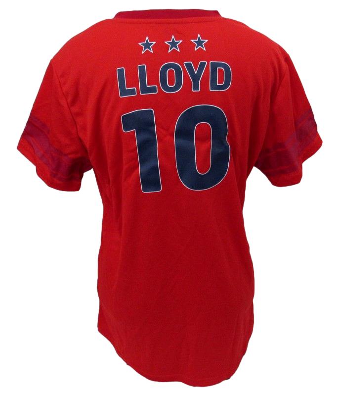 Carli Lloyd Red USA Soccer Jersey UNSIGNED Size L 188199