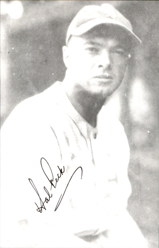 Hal Peck Athletics d. 1995 Signed/Autographed 3x5  Photo 178703