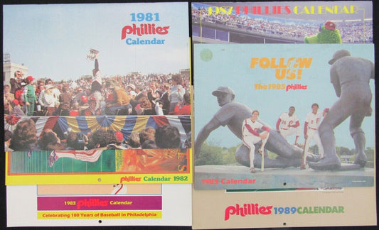 Lot of 6 1980's Philadelphia Phillies Calendars Carlton/Schmidt/Rose 157934