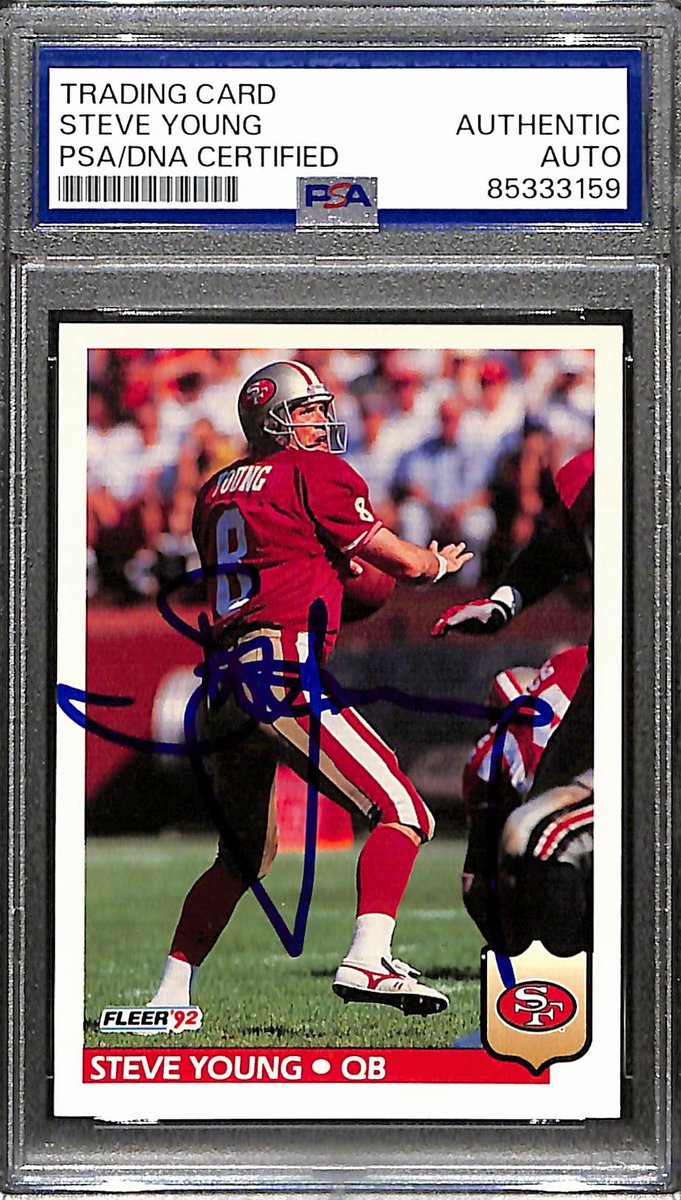 Steve Young HOF Signed/Autographed 1992 Fleer #386 49ers PSA/DNA 190926